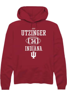 Jeff Utzinger  Rally Indiana Hoosiers Mens Red NIL Sport Icon Long Sleeve Hoodie