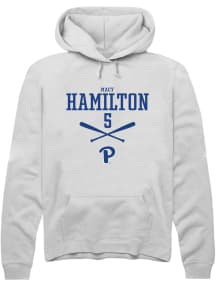 Macy Hamilton  Rally Pitt Panthers Mens White NIL Sport Icon Long Sleeve Hoodie