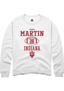 Khobie Martin  Rally Indiana Hoosiers Mens White NIL Sport Icon Long Sleeve Crew Sweatshirt