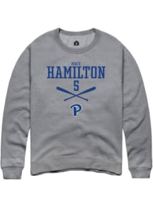 Macy Hamilton  Rally Pitt Panthers Mens Graphite NIL Sport Icon Long Sleeve Crew Sweatshirt