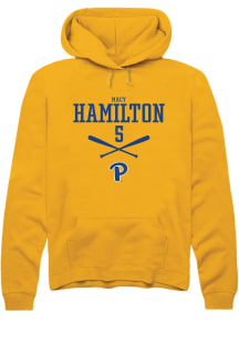 Macy Hamilton  Rally Pitt Panthers Mens Gold NIL Sport Icon Long Sleeve Hoodie
