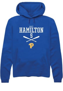 Macy Hamilton  Rally Pitt Panthers Mens Blue NIL Sport Icon Long Sleeve Hoodie