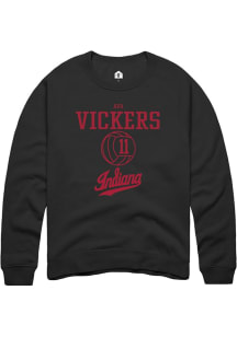 Ava Vickers  Rally Indiana Hoosiers Mens Black NIL Sport Icon Long Sleeve Crew Sweatshirt