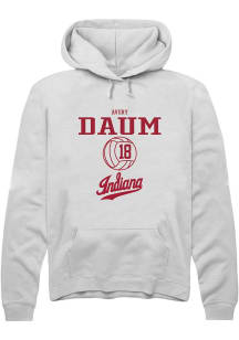 Avery Daum  Rally Indiana Hoosiers Mens White NIL Sport Icon Long Sleeve Hoodie