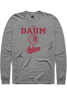Avery Daum  Indiana Hoosiers Graphite Rally NIL Sport Icon Long Sleeve T Shirt