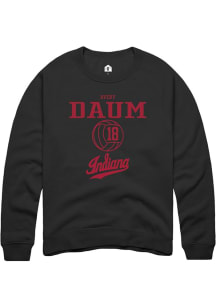 Avery Daum  Rally Indiana Hoosiers Mens Black NIL Sport Icon Long Sleeve Crew Sweatshirt