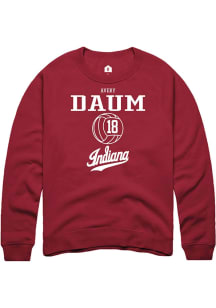 Avery Daum  Rally Indiana Hoosiers Mens Red NIL Sport Icon Long Sleeve Crew Sweatshirt