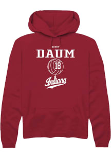 Avery Daum  Rally Indiana Hoosiers Mens Red NIL Sport Icon Long Sleeve Hoodie
