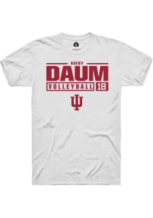 Avery Daum  Indiana Hoosiers White Rally NIL Stacked Box Short Sleeve T Shirt