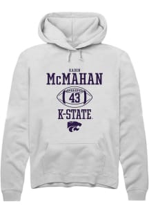 Kaden McMahan  Rally K-State Wildcats Mens White NIL Sport Icon Long Sleeve Hoodie
