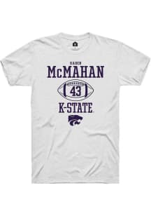 Kaden McMahan  K-State Wildcats White Rally NIL Sport Icon Short Sleeve T Shirt