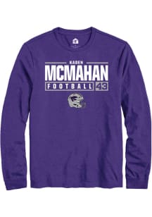 Kaden McMahan  K-State Wildcats Purple Rally NIL Stacked Box Long Sleeve T Shirt