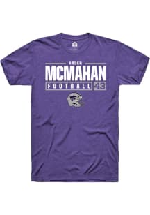 Kaden McMahan  K-State Wildcats Purple Rally NIL Stacked Box Short Sleeve T Shirt