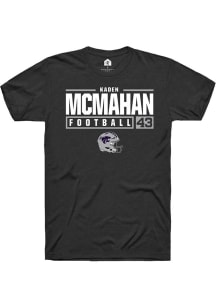 Kaden McMahan  K-State Wildcats Black Rally NIL Stacked Box Short Sleeve T Shirt