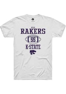 Kyle Rakers  K-State Wildcats White Rally NIL Sport Icon Short Sleeve T Shirt