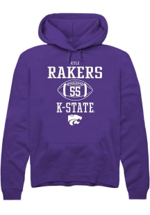 Kyle Rakers  Rally K-State Wildcats Mens Purple NIL Sport Icon Long Sleeve Hoodie