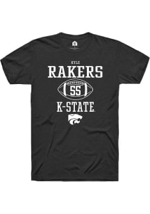 Kyle Rakers  K-State Wildcats Black Rally NIL Sport Icon Short Sleeve T Shirt