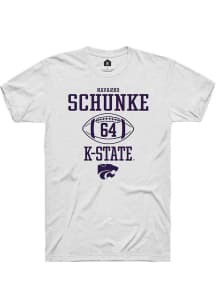 Navarro Schunke  K-State Wildcats White Rally NIL Sport Icon Short Sleeve T Shirt