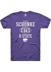 Navarro Schunke  K-State Wildcats Purple Rally NIL Sport Icon Short Sleeve T Shirt