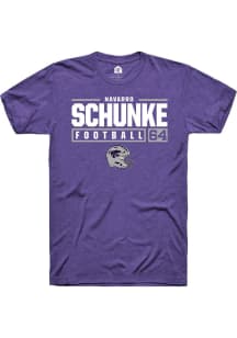 Navarro Schunke  K-State Wildcats Purple Rally NIL Stacked Box Short Sleeve T Shirt