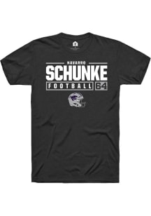 Navarro Schunke  K-State Wildcats Black Rally NIL Stacked Box Short Sleeve T Shirt