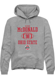 Kayden McDonald  Rally Ohio State Buckeyes Mens Graphite NIL Sport Icon Long Sleeve Hoodie
