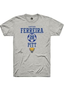 Santiago Ferreira  Pitt Panthers Ash Rally NIL Sport Icon Short Sleeve T Shirt