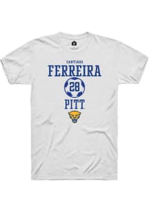 Santiago Ferreira  Pitt Panthers White Rally NIL Sport Icon Short Sleeve T Shirt