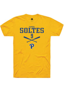 Sandra Soltes  Pitt Panthers Gold Rally NIL Sport Icon Short Sleeve T Shirt