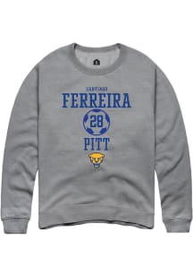 Santiago Ferreira  Rally Pitt Panthers Mens Graphite NIL Sport Icon Long Sleeve Crew Sweatshirt