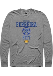 Santiago Ferreira  Pitt Panthers Graphite Rally NIL Sport Icon Long Sleeve T Shirt