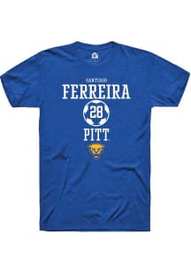 Santiago Ferreira  Pitt Panthers Blue Rally NIL Sport Icon Short Sleeve T Shirt