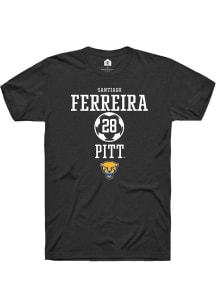 Santiago Ferreira  Pitt Panthers Black Rally NIL Sport Icon Short Sleeve T Shirt