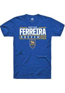 Santiago Ferreira  Pitt Panthers Blue Rally NIL Stacked Box Short Sleeve T Shirt