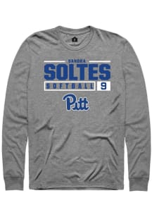 Sandra Soltes  Pitt Panthers Graphite Rally NIL Stacked Box Long Sleeve T Shirt