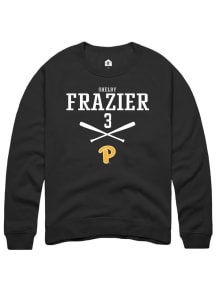 Shelby Frazier  Rally Pitt Panthers Mens Black NIL Sport Icon Long Sleeve Crew Sweatshirt