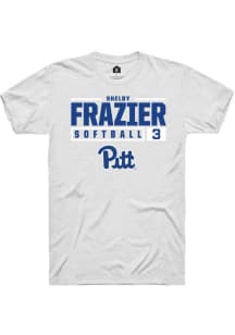 Shelby Frazier  Pitt Panthers White Rally NIL Stacked Box Short Sleeve T Shirt