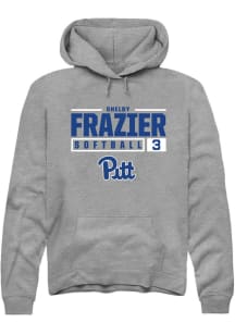 Shelby Frazier  Rally Pitt Panthers Mens Graphite NIL Stacked Box Long Sleeve Hoodie