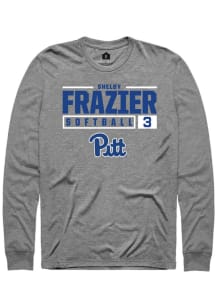 Shelby Frazier  Pitt Panthers Graphite Rally NIL Stacked Box Long Sleeve T Shirt