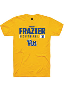 Shelby Frazier  Pitt Panthers Gold Rally NIL Stacked Box Short Sleeve T Shirt