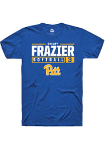Shelby Frazier  Pitt Panthers Blue Rally NIL Stacked Box Short Sleeve T Shirt