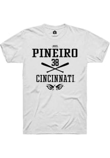 Joel Pineiro  Cincinnati Bearcats White Rally NIL Sport Icon Short Sleeve T Shirt