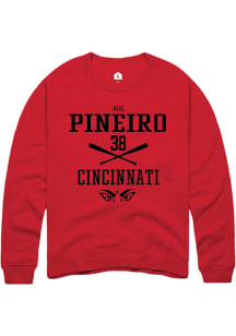 Joel Pineiro  Rally Cincinnati Bearcats Mens Red NIL Sport Icon Long Sleeve Crew Sweatshirt