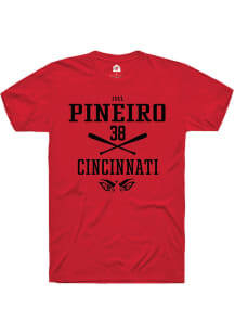 Joel Pineiro  Cincinnati Bearcats Red Rally NIL Sport Icon Short Sleeve T Shirt