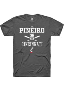 Joel Pineiro  Cincinnati Bearcats Dark Grey Rally NIL Sport Icon Short Sleeve T Shirt