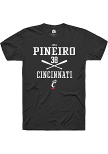 Joel Pineiro  Cincinnati Bearcats Black Rally NIL Sport Icon Short Sleeve T Shirt