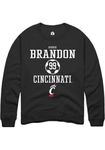 Amber Brandon  Rally Cincinnati Bearcats Mens Black NIL Sport Icon Long Sleeve Crew Sweatshirt