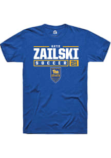 Katie Zailski  Pitt Panthers Blue Rally NIL Stacked Box Short Sleeve T Shirt