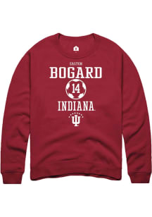 Easton Bogard  Rally Indiana Hoosiers Mens Red NIL Sport Icon Long Sleeve Crew Sweatshirt
