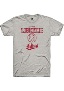 Candela Alonso Corcelles  Indiana Hoosiers Ash Rally NIL Sport Icon Short Sleeve T Shirt